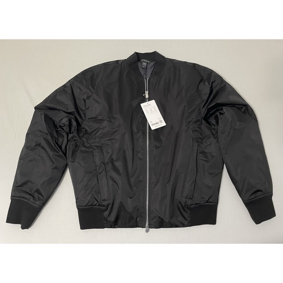 Athleta Jackets & Blazers - NWT ATHLETA SATEEN BOMBER JACKET COAT‎ BLACK SIZE M $199